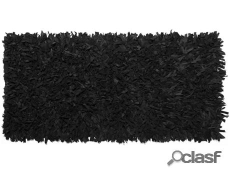 Alfombra Mut (Negro - Piel -80x150x3.5 cm)