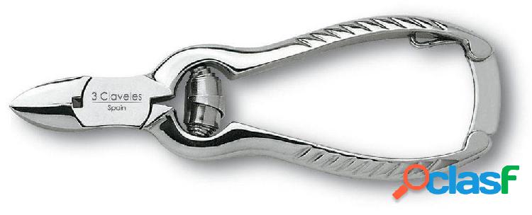 Alicate 3 Claveles para uñas en níquel 5,5"