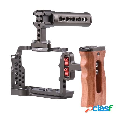 Andoer Camera Cage + Top Handle Grip + Side Handle Grip Set