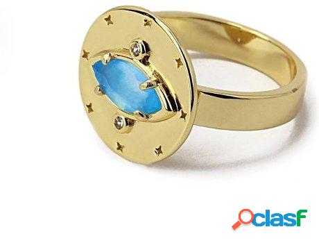 Anillo ANARTXY Cat Eyes Stone (Acero Inoxidable - Dorado y