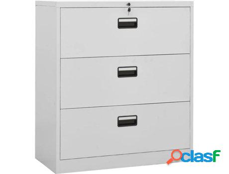 Archivador VIDAXL Gris Claro (90 x 46 x 103 cm - Acero)