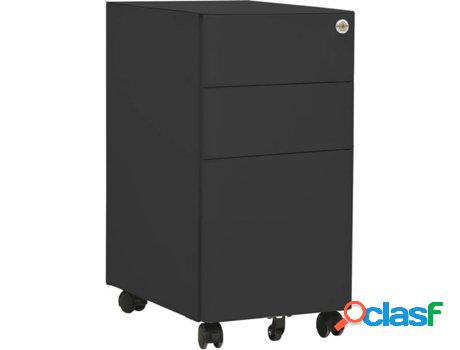 Archivador VIDAXL Gris Oscuro (30 x 45 x 59 cm - Acero)