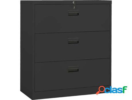 Archivador VIDAXL Gris Oscuro (90 x 46 x 103 cm - Acero)
