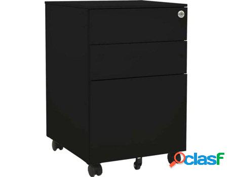 Archivador VIDAXL Negro (39 x 45 x 60 cm - Acero)