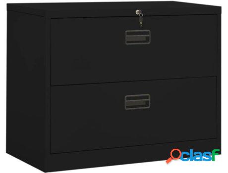 Archivador VIDAXL Negro (90 x 46 x 72.5 cm - Acero)