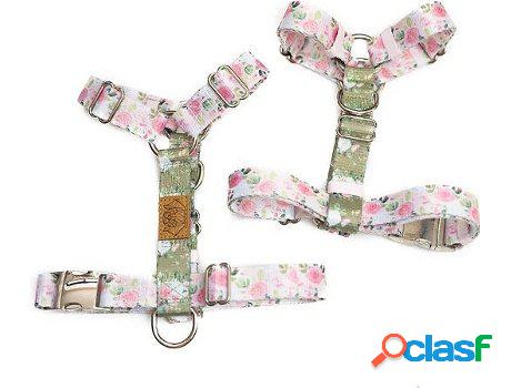 Arnés para Perros PETS & PROPS Strap Pink & Olive Flowers