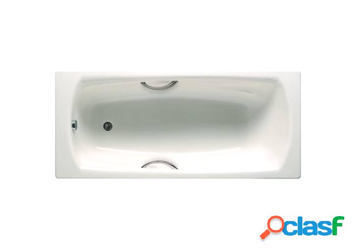 Bañera de acero Roca rectangular fondo antideslizante