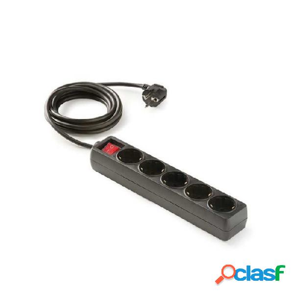 Base múltiple de 5 tomas Famatel Ecosockets Negro 1.5m