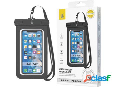 Bolsa Impermeable ONE PLUS para Alcatel 1V 2019 (Negro)