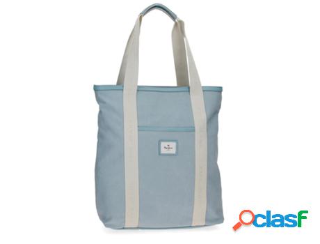 Bolsa PEPE JEANS Cora Algodón Mujer (Azul)