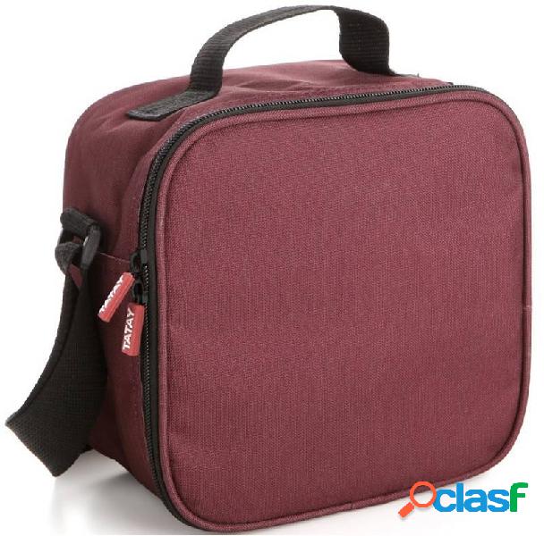 Bolsa portalimentos Tatay burdeos con 4 fiambreras
