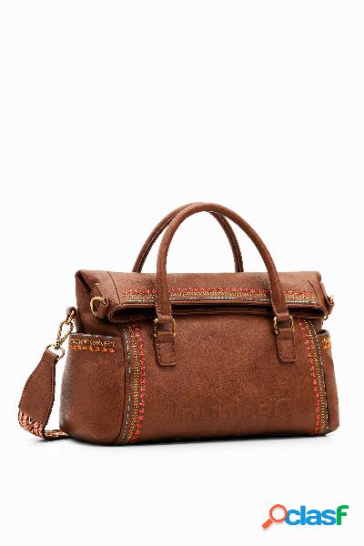 Bolso de mano pespuntes