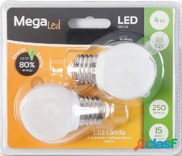 Bombillas de led mini esferica e-27 4w (Pack de 2 unidades)