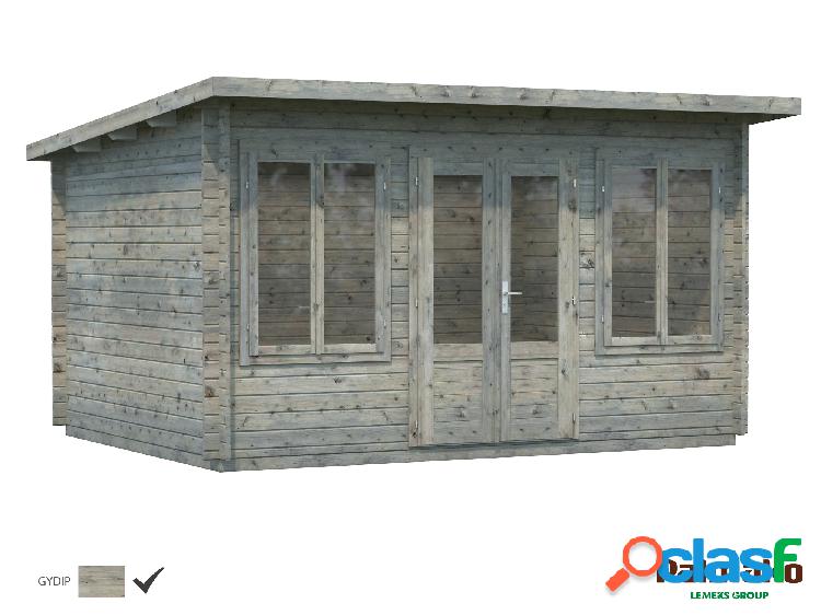 Cabaña de madera Palmako Claudia 11.5m2 Gris