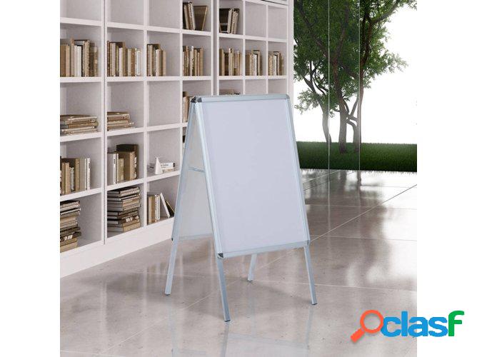 Caballete Publicitario HOMCOM Duplo (64x8x121cm - Aluminio)