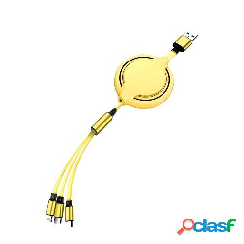 Cable USB retráctil 3 en 1 Organizador de cables de carga