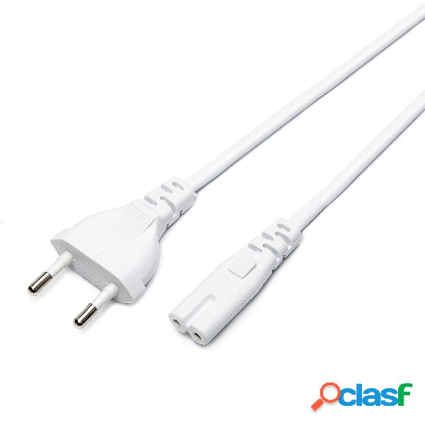Cable de alimentación 2 x 075mm clavija eu-c7 15m. blanco