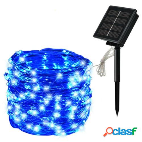 Cadena de panel solar Alambre de cobre ligero 8 modos Luces