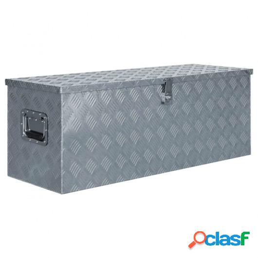 Caja de aluminio 110,5x38,5x40 cm plateada