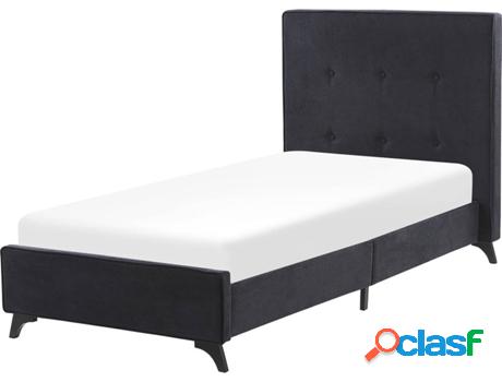 Cama Individual Ambassador (Negro - Chenille -216x102x106