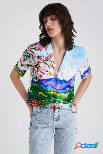 Camisa cropped Monte Fuji