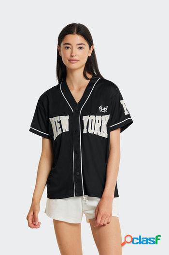 Camisa polinesia baseball new york mujer