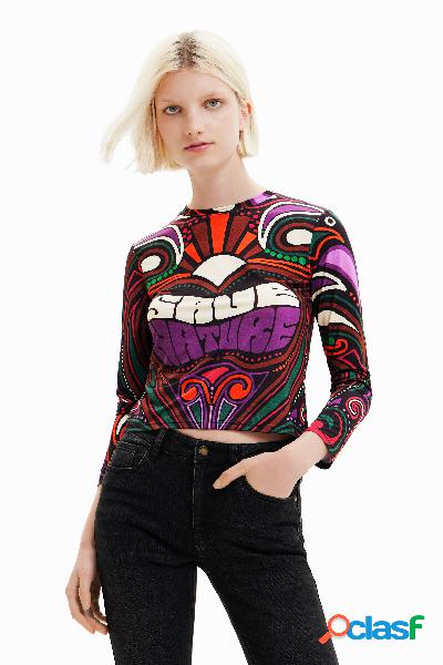 Camiseta cropped "Save Nature"