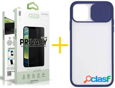 Carcasa + 1 Protector de Vidrio Anti-Spy iPhone 13 Pro Max