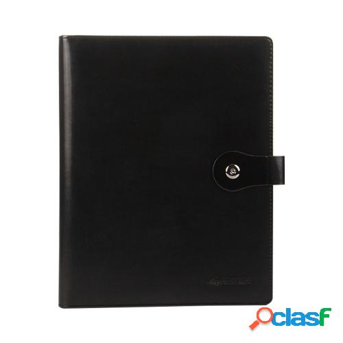 Cartera de cuero de negocios A4 con carpeta de calculadora