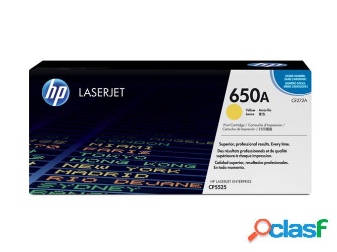 Cartucho de tóner original LaserJet HP 650A amarillo para