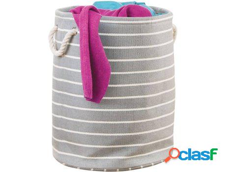 Cesta de Almacenaje Cilindro 40 x 26 cm Rayada Papel