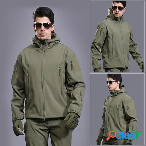 Chaqueta de lana a prueba de viento de los hombres Chaqueta