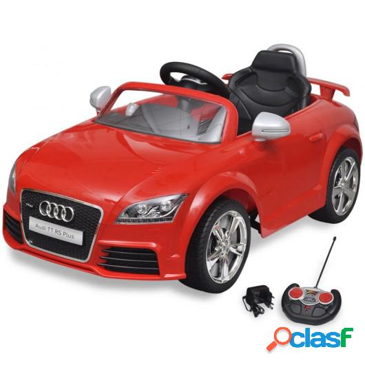 Coche de juguete rojo con mando, modelo Audi TT RS