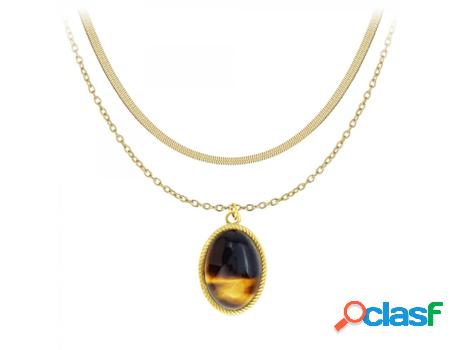 Collar SC_BOHEME (Acero - Dorado - 40cm)