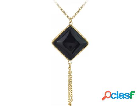 Collar SC_BOHEME (Acero - Negro - 40cm)