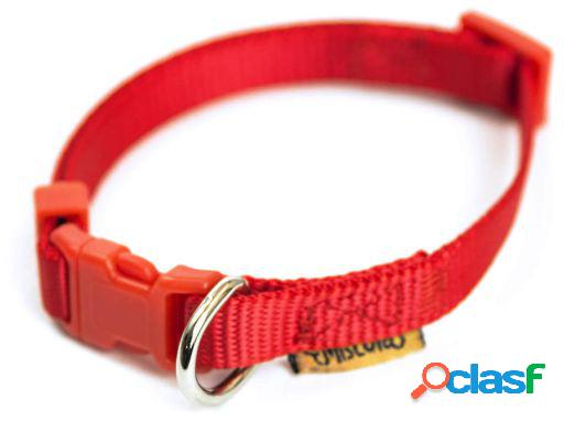 Collar de Nylon Rojo para Perros 35-53cm x 20mm Miscota