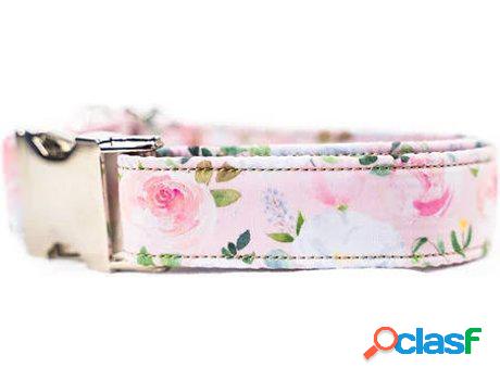 Collar para Perros PETS & PROPS Pink Flowers (Rosa - 32-52