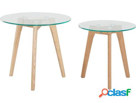 Conjunto 2 Mesa de Apoyo Missouri (Transparente - Cristal