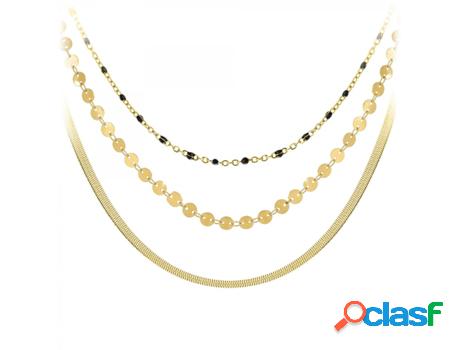 Conjunto de Collares SC_BOHEME (Acero - Dorado - 35cm)