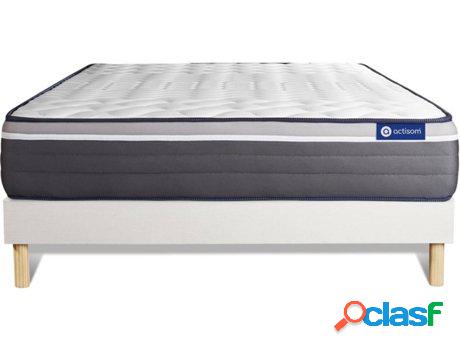 Conjunto de Somier Blanco + Colchón ACTISOM Actiflex Plus