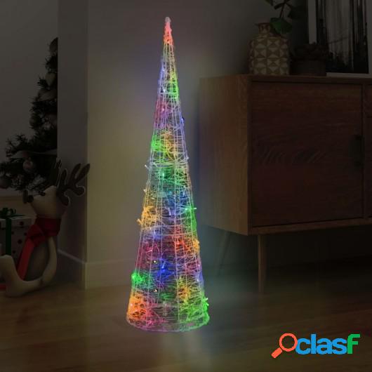 Cono de luz LED de pirámide decorativo acrílico colorido