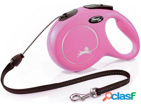 Correa para Perros FLEXI Ajustable y Reflectante (Rosa - 5m