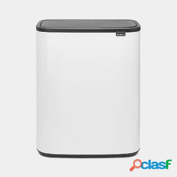 Cubo de basura Brabantia Bo Touch-Bin Blanco 2x30L