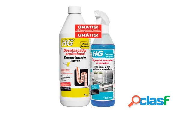Desatascador Potente 1L Hg Regalo Limpiacristales Y Espejos