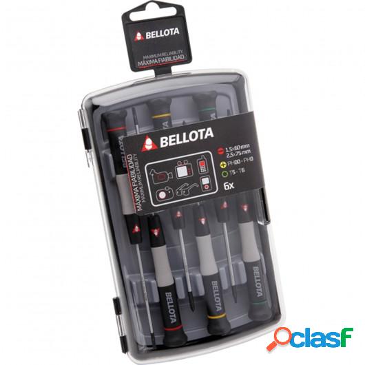 Destornillador Precision 1,5-2-2,5 Ph00-Ph0 Bellota 6 Pz