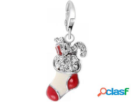 Dije SC_CRYSTAL (bañado a rodio - Rojo - 22 mm x 11 mm)