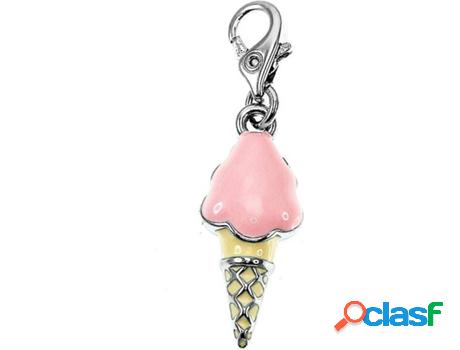 Dije SC_CRYSTAL (bañado a rodio - Rosa - 21 mm x 10 mm)