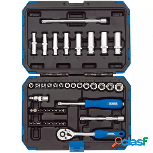Draper Tools Set de vasos métricos de 1/4" 47 piezas 16355