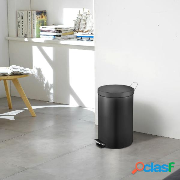 EKO Cubo de basura de pedal Classic 12 L negro