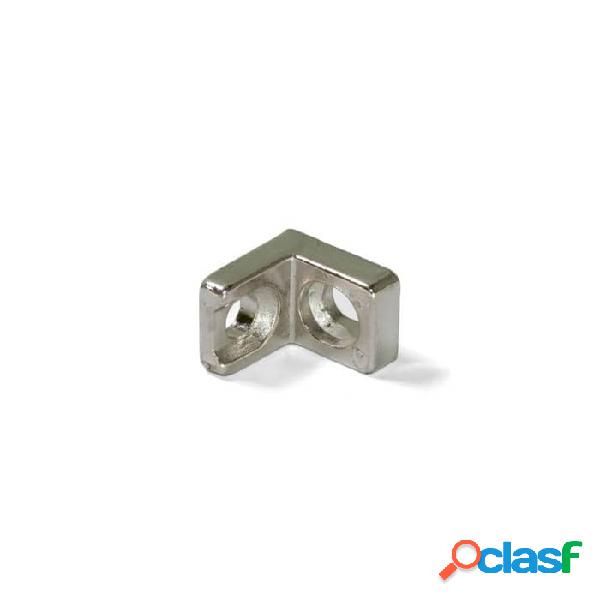 Escuadra niquelada de unión para muebles Emuca 205 x 207mm